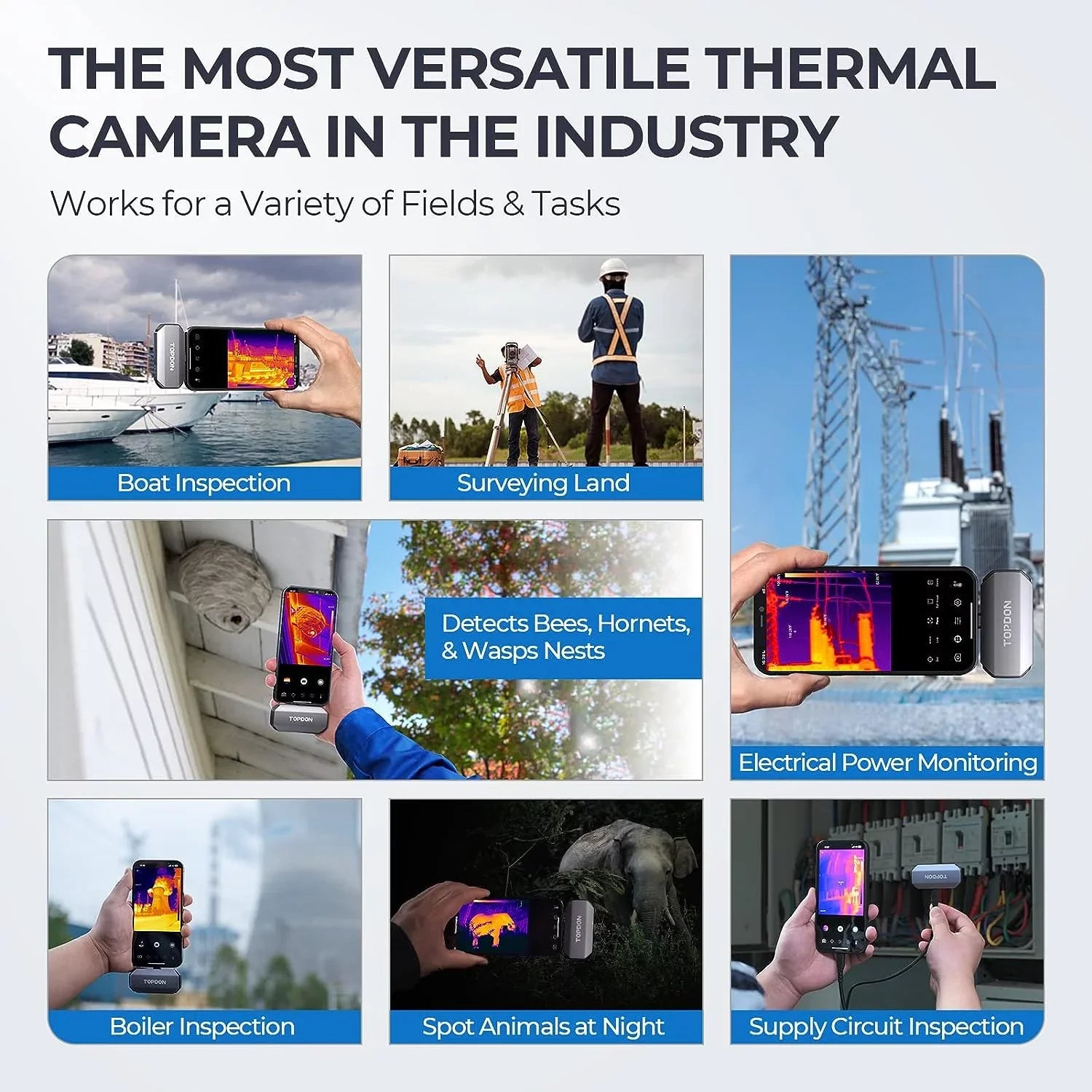 TC002 Thermal Camera for iOS (iPhone & iPad) 256 x 192  High Resolution Thermal Imaging Camera, 40mk Thermal Sensitivity -4F~1022F Temperature Range