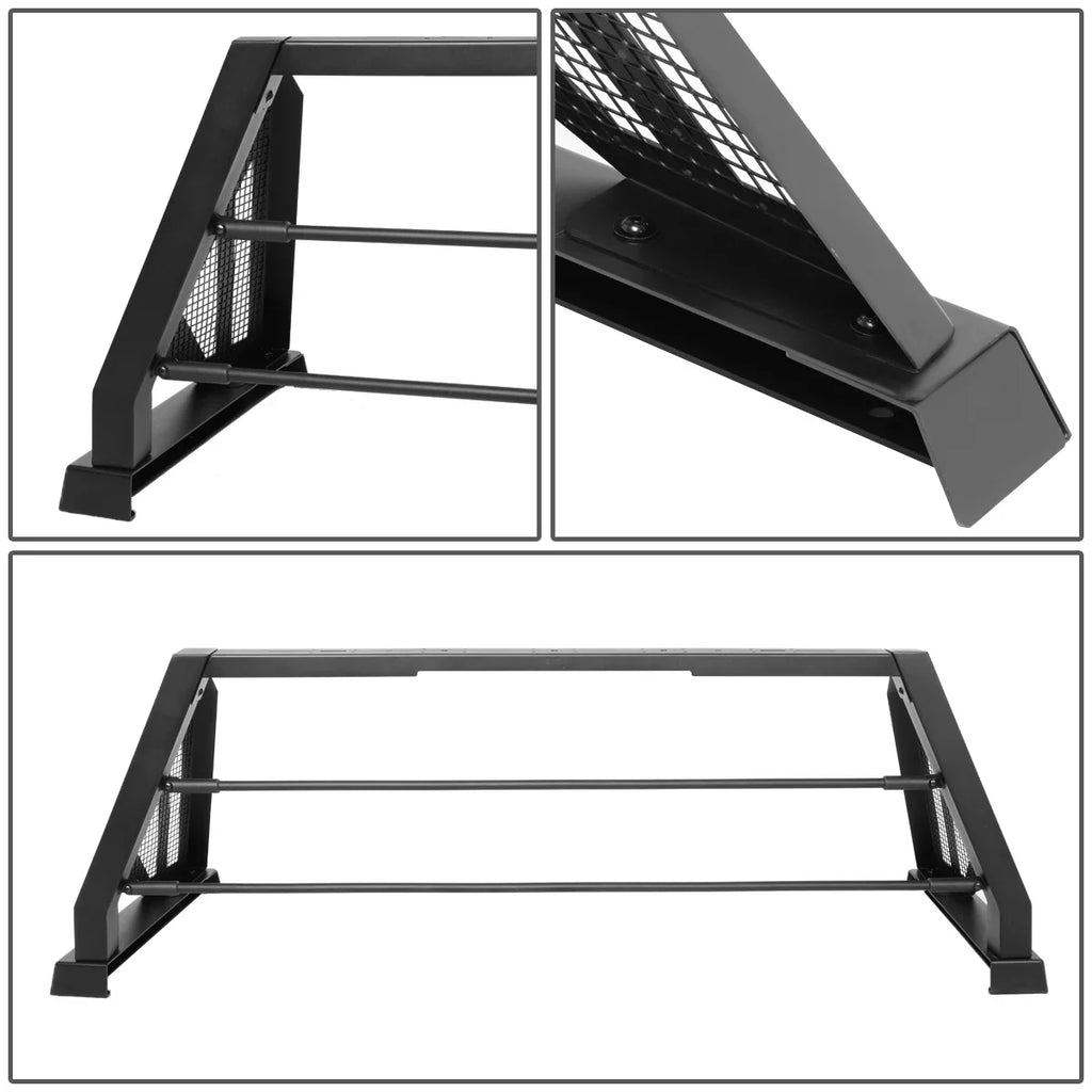 Motoring -004 For 2007 to 2018 Toyota Tundra Styleside Truck Bed Heavy Duty Aluminum Mesh Chase Rack Roll Bar Assembly 08 09 10 11 12 13 14 15 16 17