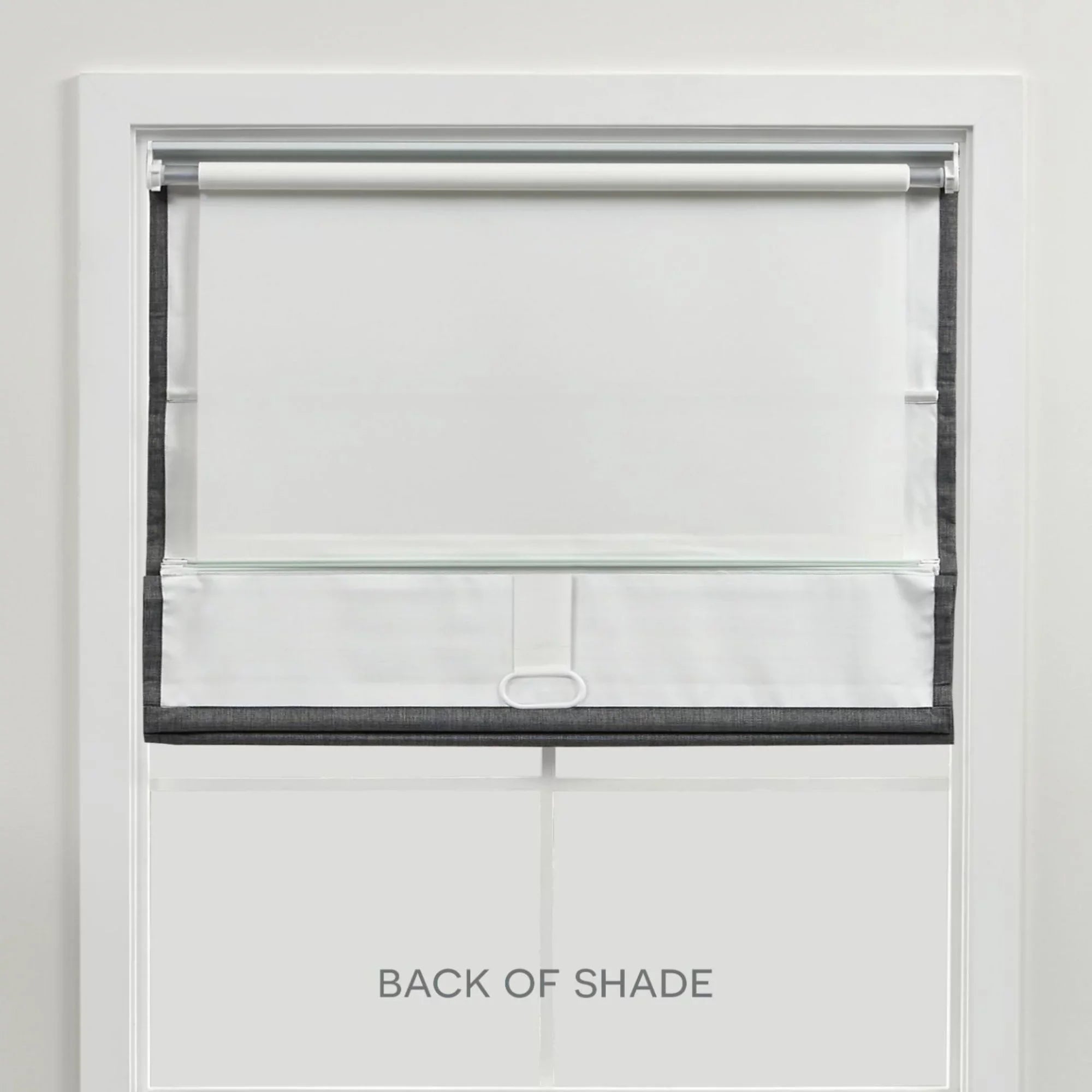 Exclusive Home Ricardo Total Blackout Roman Shade, 34"x64", Grey