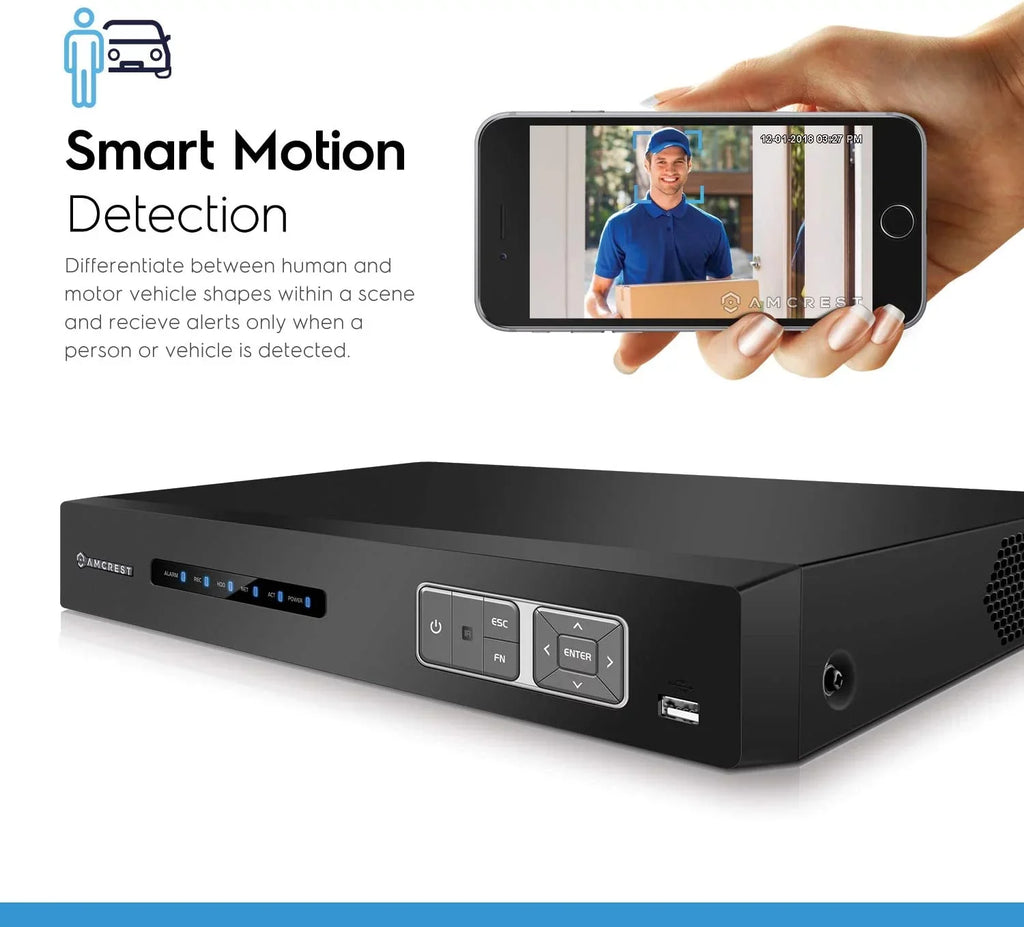Amcrest 4K UltraHD 16 Channel   Security Camera System Recorder, 8MP Security  for Analog Security Cameras & Amcrest  Cameras,  Smart , Pre-Installed 4TB Hard Drive (AMDV5116-4TB)