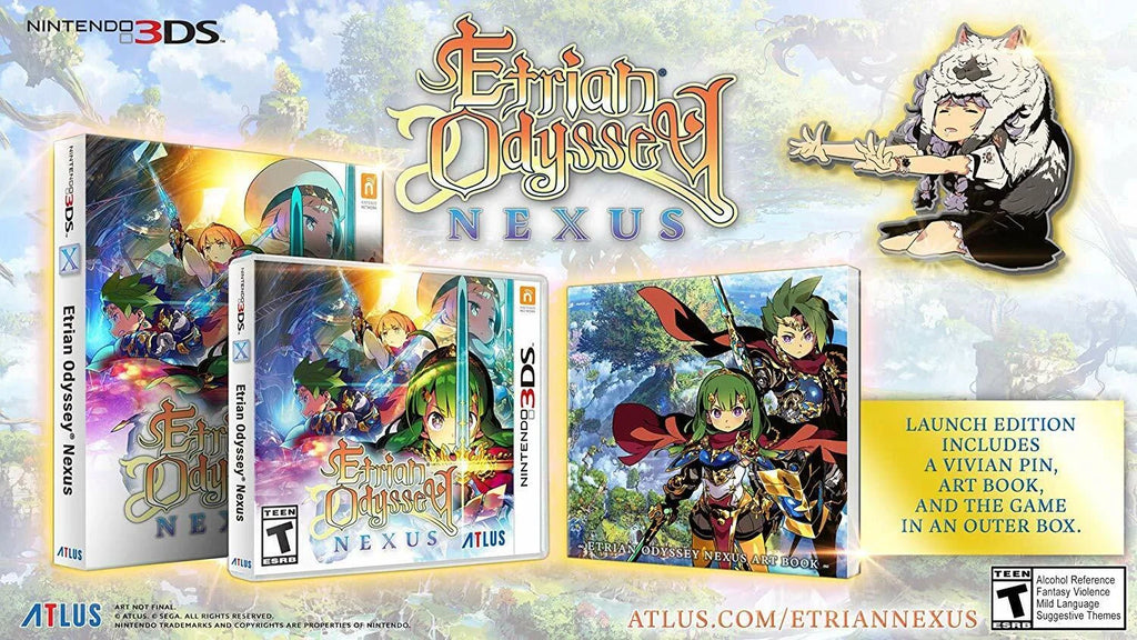 Etrian Odyssey Nexus - Launch Edition - Nintendo 3DS [2DS  Art Book]