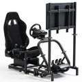 Supllueer G29 Racing Sim Cockpit with  Stand & Seat Fit Logitech G923 G920 Fanatec Thrustmaster
