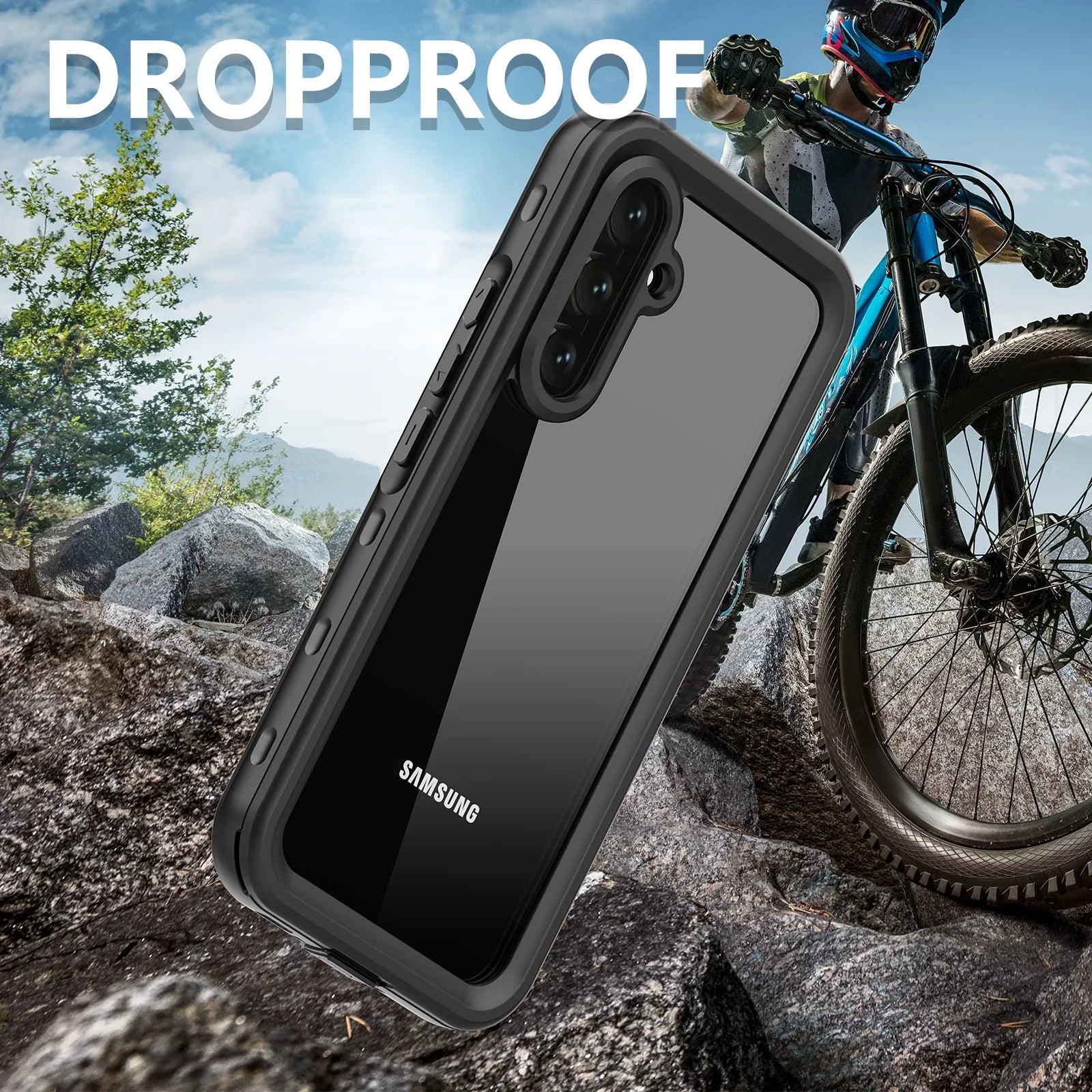 Rugged Waterproof Case for Samsung Galaxy A54 5G,IP68 Underwater Built-in Screen Protector Full-Body Protection Shockproof Dustproof Waterproof Scratch-Resistant Case for Samsung A54 5G
