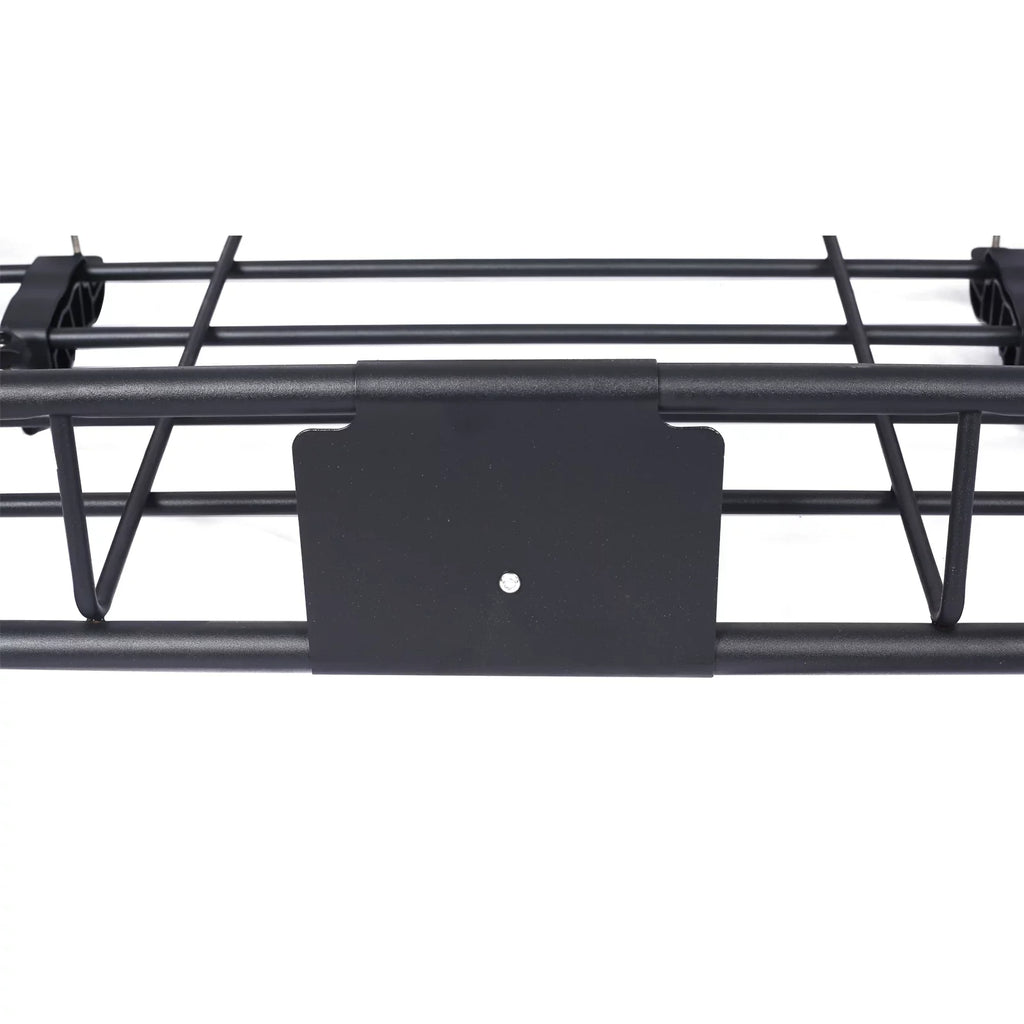 Universal Fit Black Steel Top Mount Roof Rack 43" Heavy-Duty Steel Weatherproof - Rooftop Cargo Carrier Basket