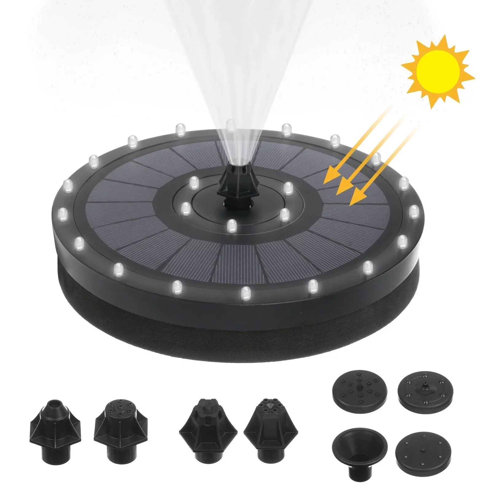 Solar Water Panel Power Geyser Pump Kit Pool Garden Pond Watering Submersible