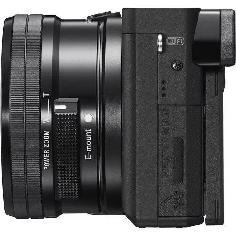 Sony Alpha a6300 Mirrorless Camera W/ 16-50mm Lens Black ILCE6300L/B W/ Soft Bag, Zhiyun-Tech  Stabilizer, 2x Extra Batteries, Rode Mic, 2x 64GB Cards, 4K Monitor , Plus Essential Accessories