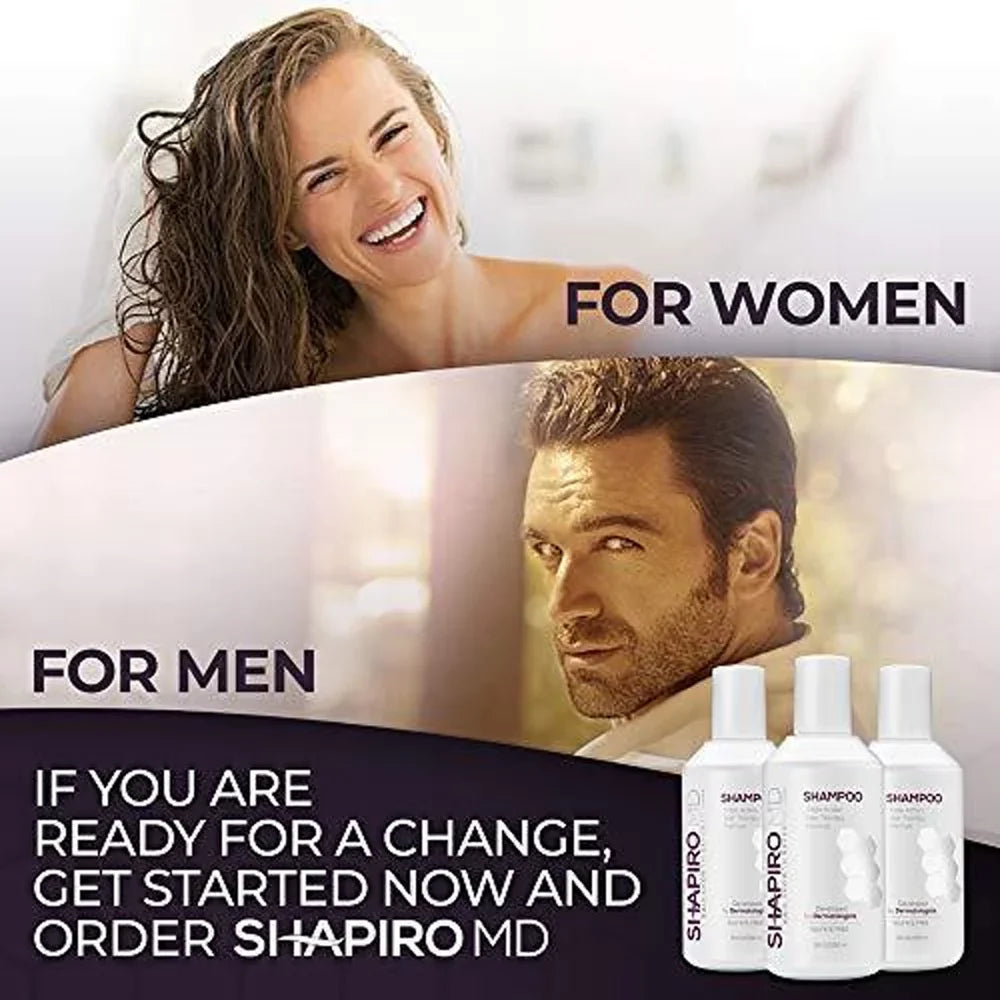 Shapiro  Hair Loss Shampoo,  Fighting Vegan Formula for Thinning Hair, 8 ounce (1 Month)