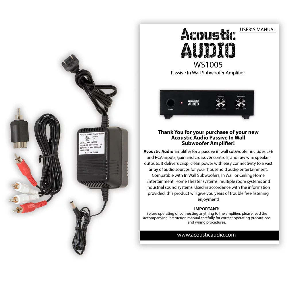 Acoustic Audio -S10 Flush Mount Subwoofers with 10" Speaker and Amps 4 Pack