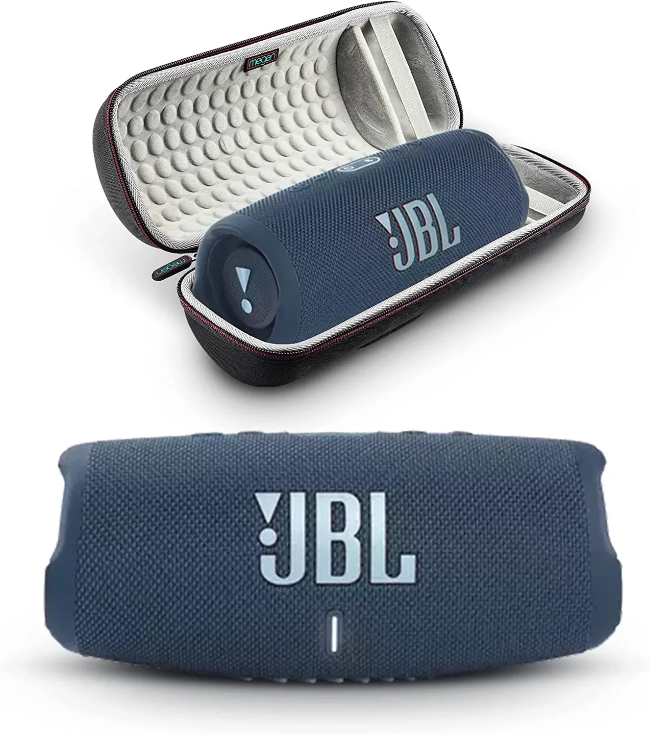 Charge 5 blue Portable Bluetooth Speaker w/Case
