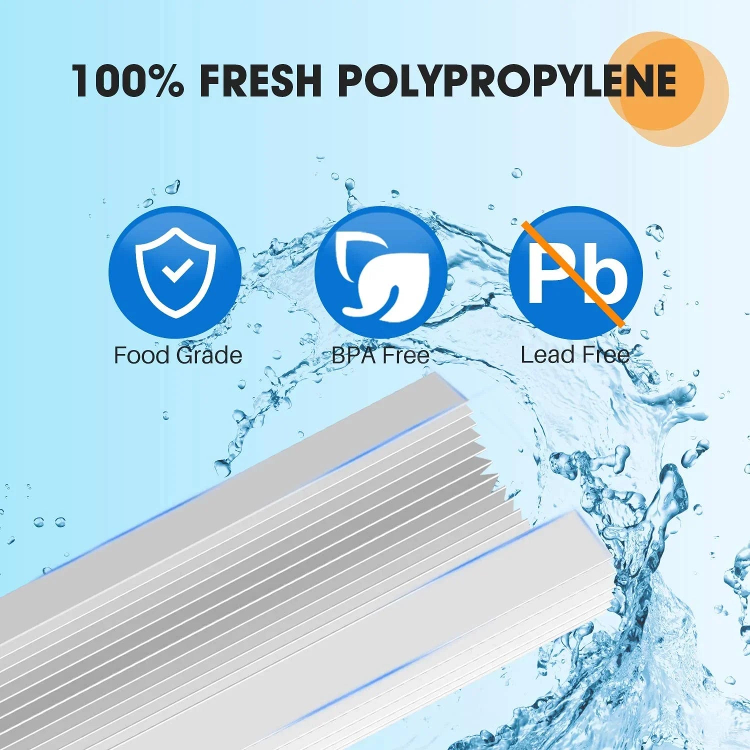 10" x 4.5" Whole House Pleated Sediment Filter for Well Water, Replacement Cartridge for  , Culligan R50-, Pentek R50-, DuPont WFHDC3001, American Plumber W50PEHD, GXWH40L, 4Pack