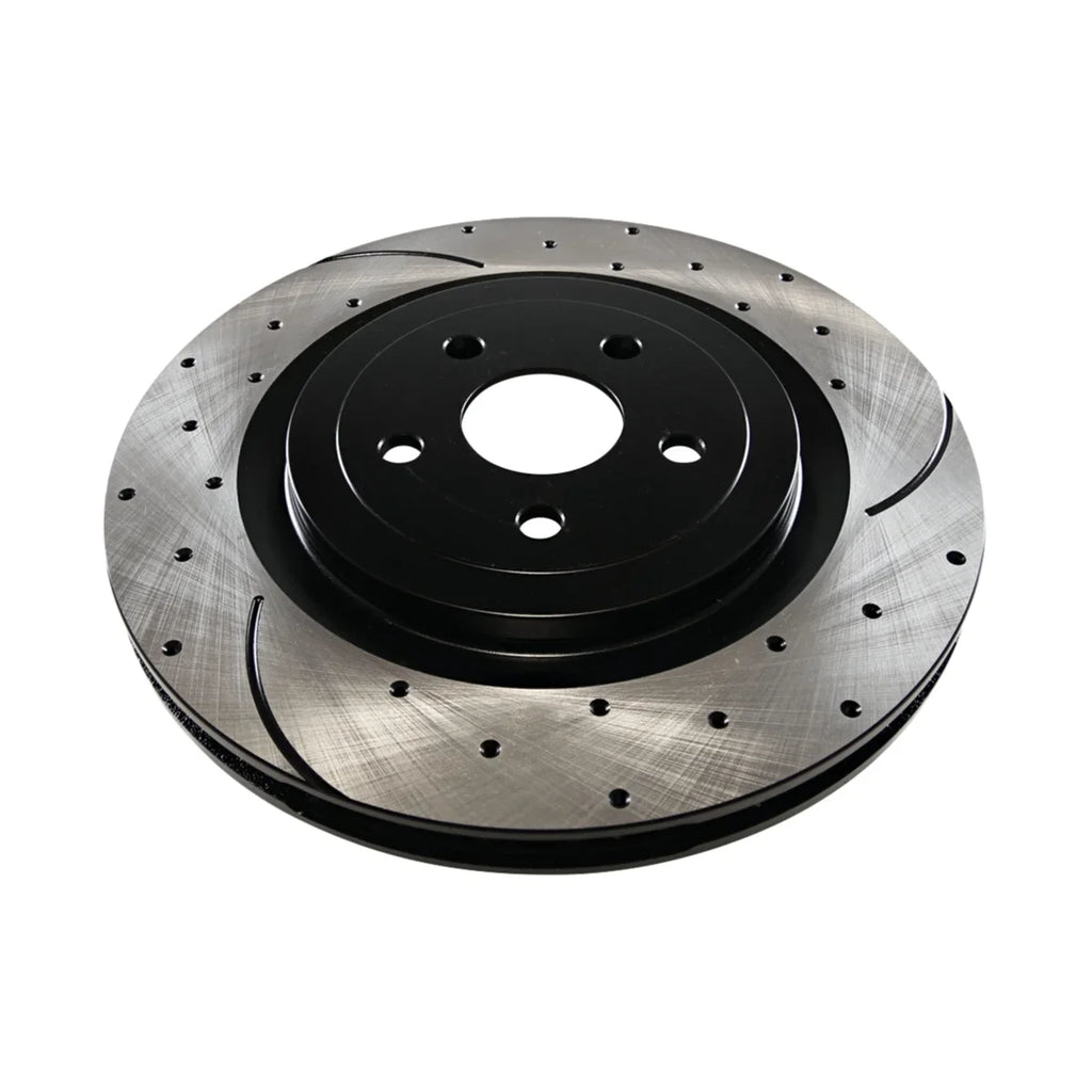 AutoShack Front Drilled Slotted Brake Rotors Black Set of 2 Driver and Passenger Side Replacement for 2012 2013 2014 Chrysler 200 2008-2009 Dodge Caliber 2012-2014 Avenger 2.4L 3.6L V6  PR63060LR