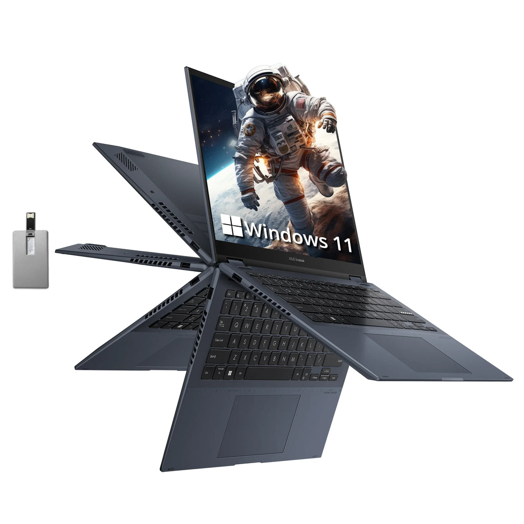 Vivobook S 14 Flip 14"  Touch Display, Intel Core i5-12500H , 8GB DDR4 , 512GB , NumberPad, Thunderbolt 4, Windows 11 Home, Quiet Blue, Hotface 32GB  Card
