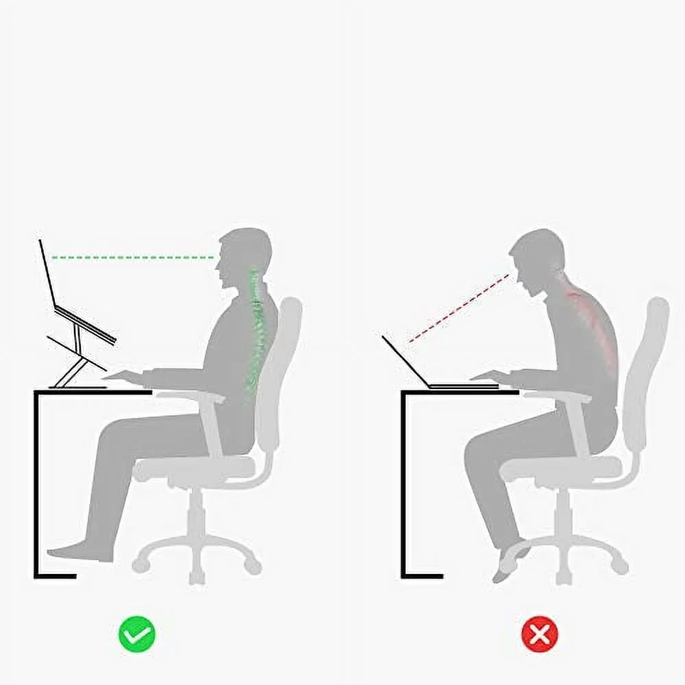 Laptop Stand Adjustable Laptop Riser Ergonomic Laptop Tray for Tablet & Laptop (10inch - 15.6inch) for iPad, for MacBook Pro/Air, Surface Laptop, Samsung,  Notebook