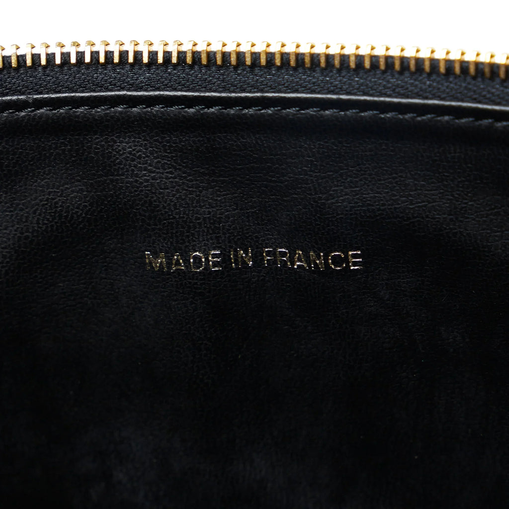 Pre-Owned Authenticated Chanel  Caviar Vanity Bag Leather Black Unisex (Good)