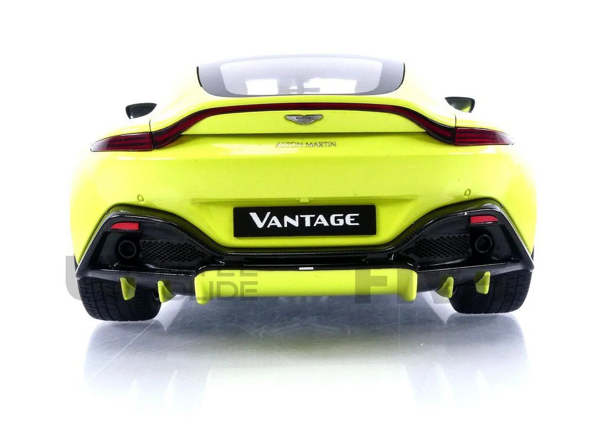 2019 Aston Martin Vantage  (Right Hand Drive) Lime Essence Green with Carbon Top 1/18 Model Car by Autoart