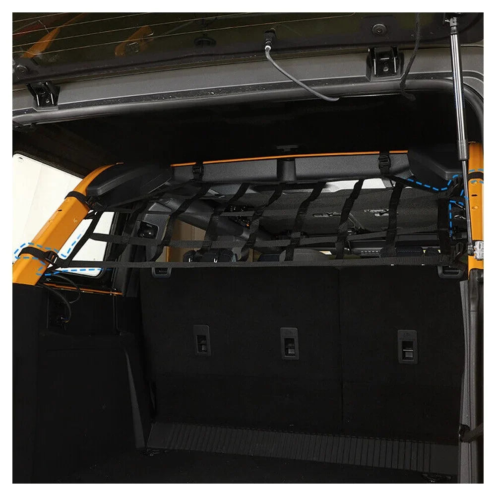 Teledu Rear Trunk Cargo Back Isolation Net Mesh Organizer + 4 Door