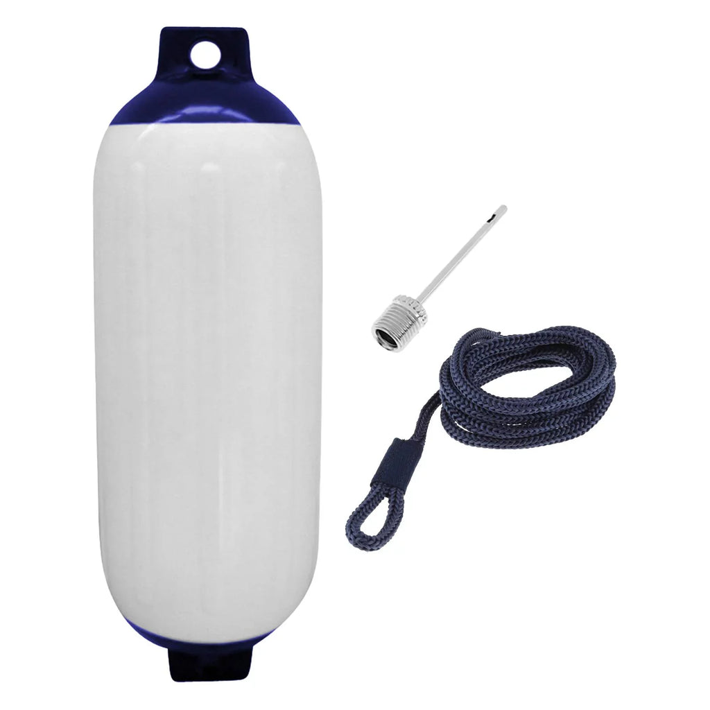 Boat Fenders,Boat Fenders Protector with Rope and Nozzles,Boat Fenders Set Speedboat Anti Collision 4x16in,Marine Boat Fenders for Docking Protection,Inflatable Boat Bumper Fishing Boats