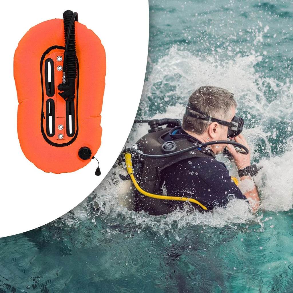harayaa Diving Snorkeling Donut Wing Single Tank Scuba  Set for Freediving Diving Orange