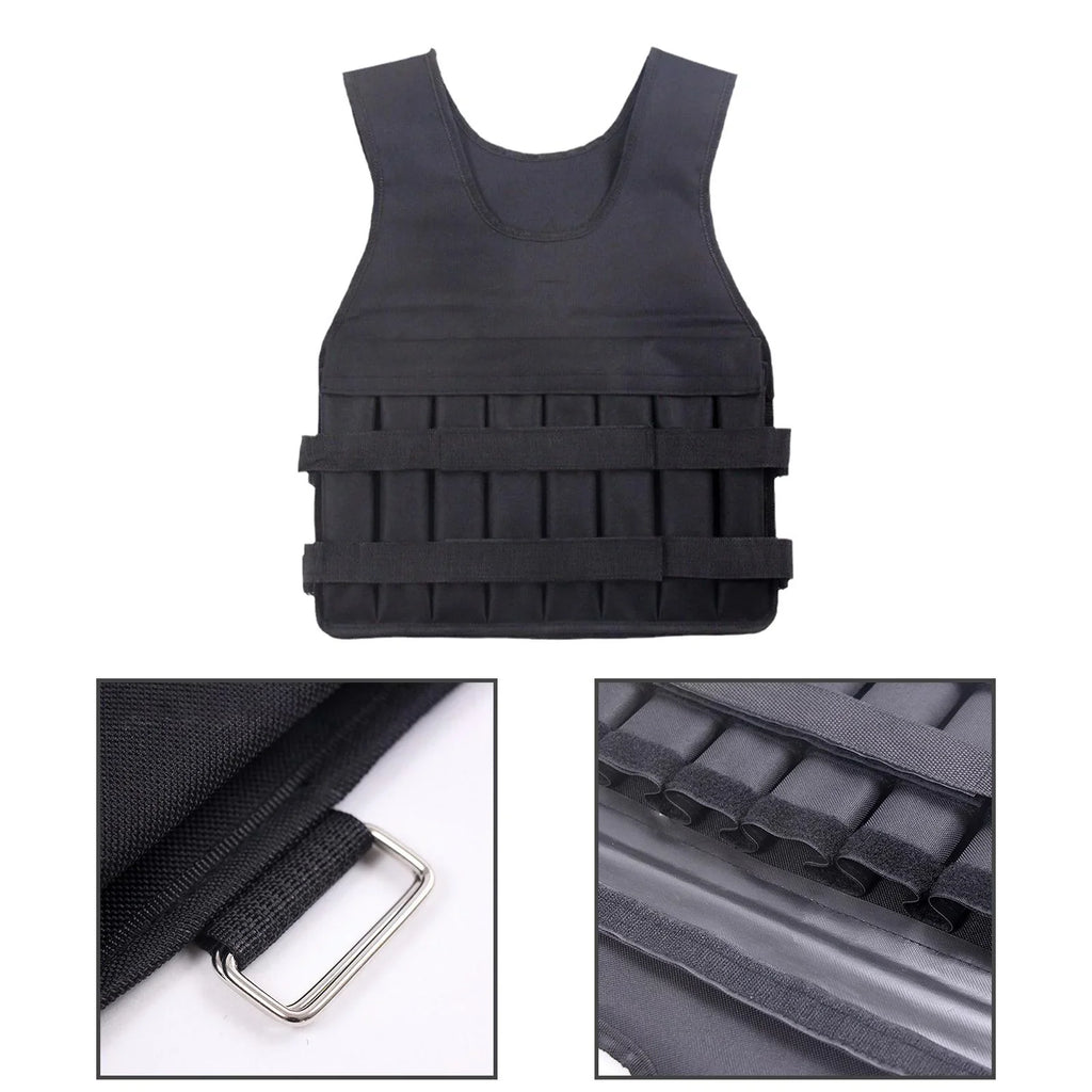 Loading Vest Exercise Jacket for Boxing Running Gym Fitness 8 Pockets Exercise Slim Design Strength Training Body Weight Vest