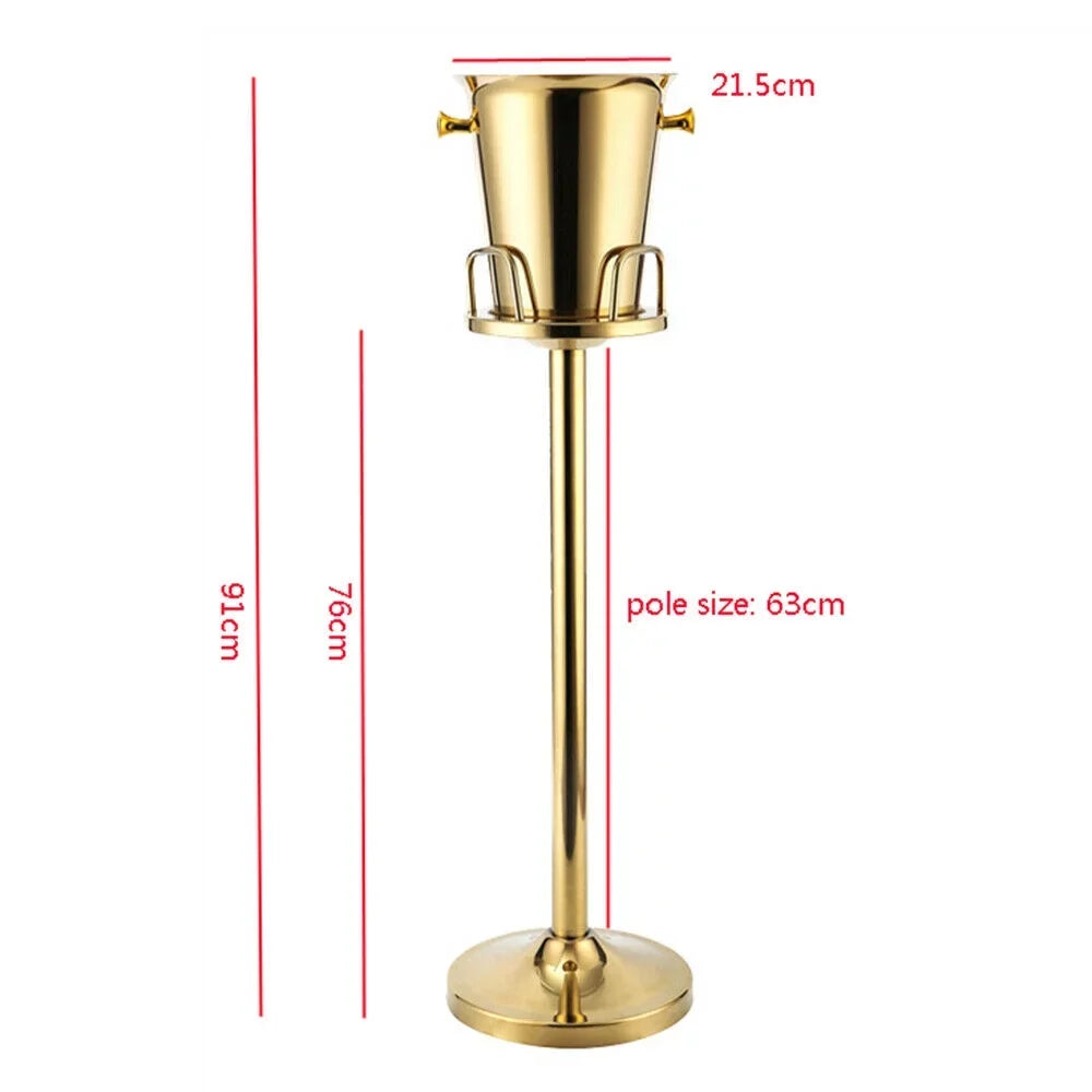 Champagne Bucket Ice Bucket Vasque Holder Titanium Gold Ice Bucket for Party Bar Hotel Home