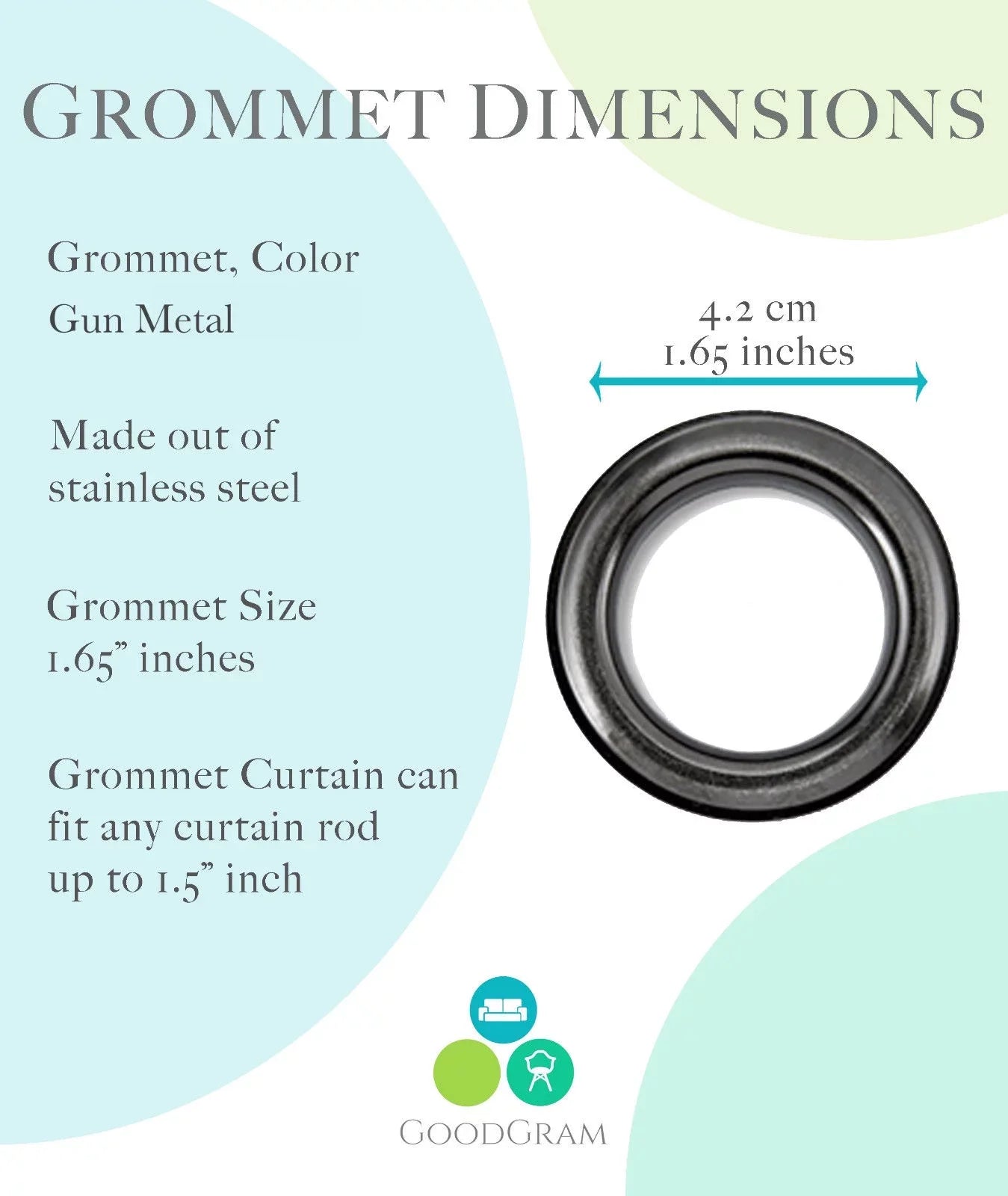 Regal Home Collections 2 Pack 100% Blackout Thermal Energy Saving Grommet Top Curtain Panels - Teal, 63 in. Long